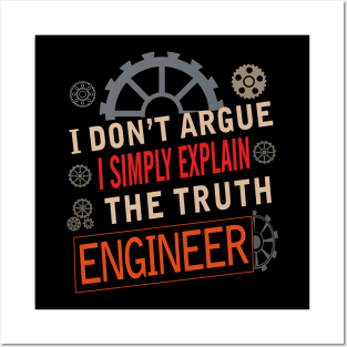 Engineer t-Shirt Posters and Art